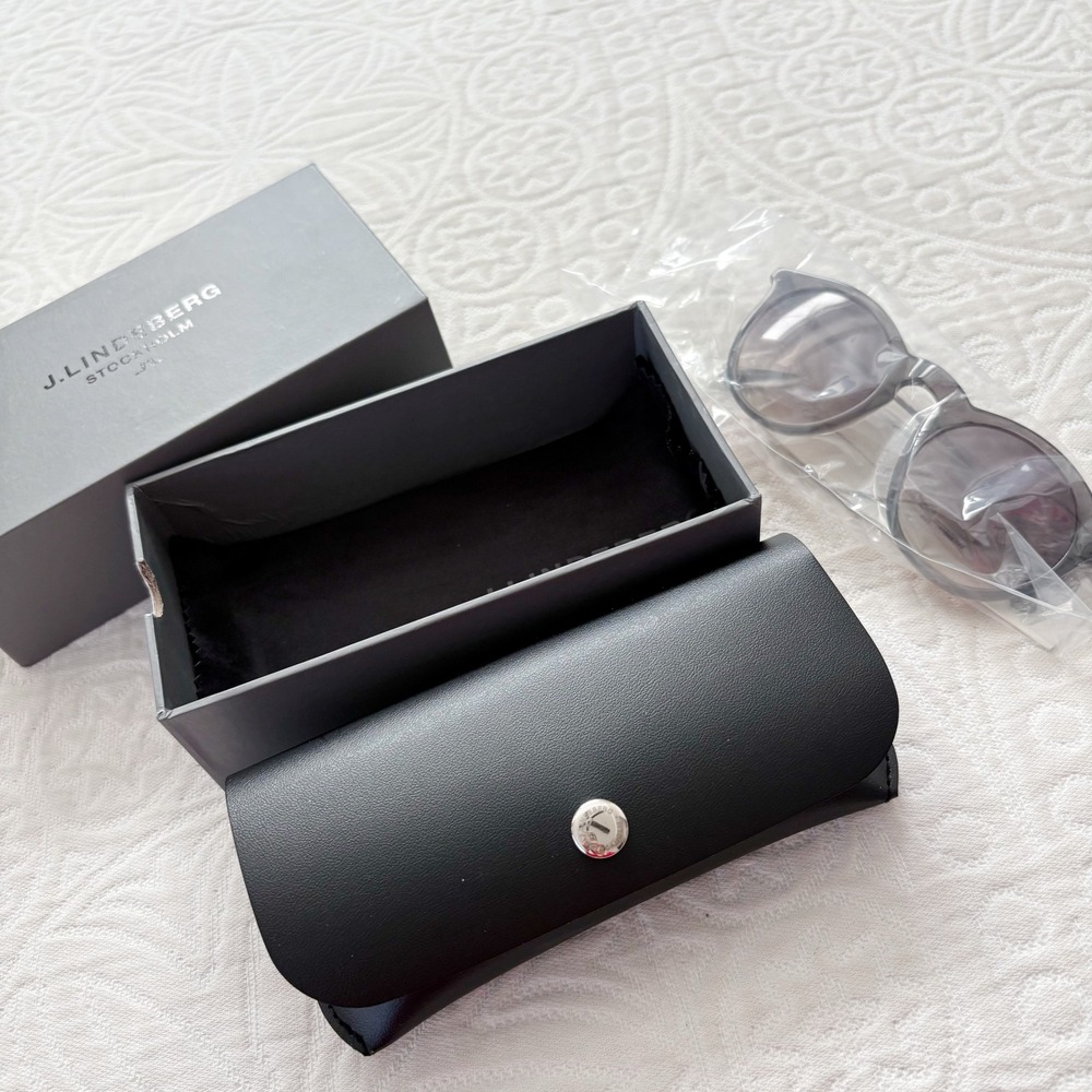 J.Lindeberg Leo Round Sunglasses, Charcoal‎